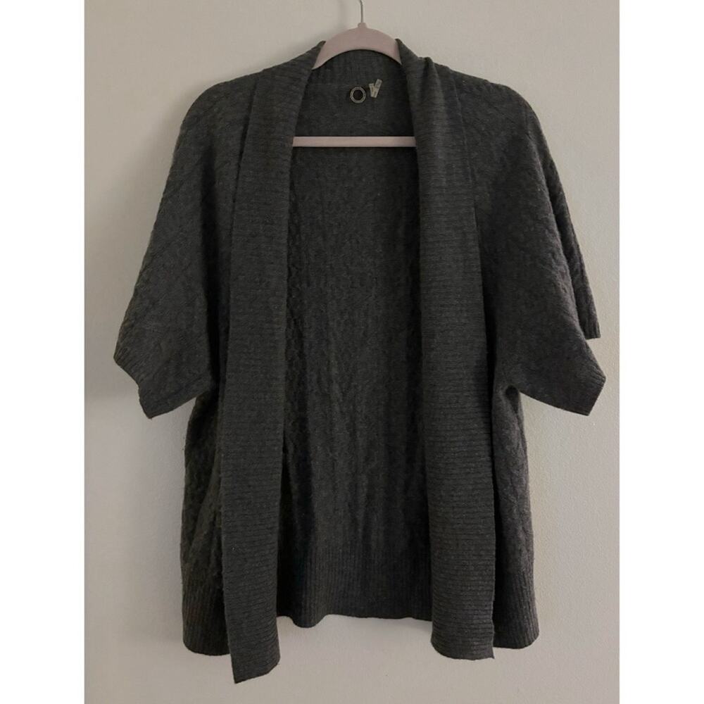 One Girl Who Cashmere Short Sleeve Cardigan Small